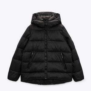 Zara Cazadora Acolchada Capucha insulation Puffer Jacket